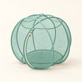 Mint Foldable Cat Explorer Sphere with mint mesh and trim, pale zip and gold zipper pull.